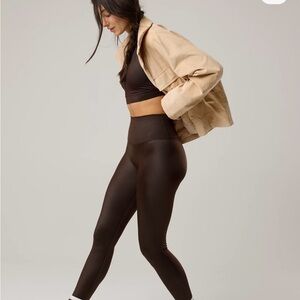 OFFLINE By Aerie Goals Gloss High Waisted Legging size small “Deep Earth”